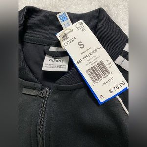 Adidas women small track top zip up old school NEW